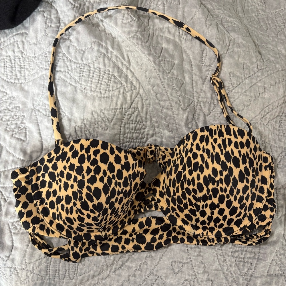 Leopard Print Bikini Top